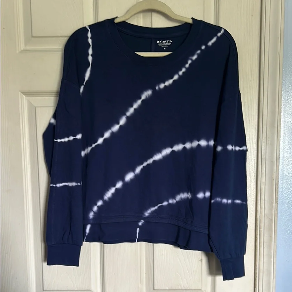 Athleta tie dye long sleeve sundown sweatshirt size medium - Picture 2 of 5